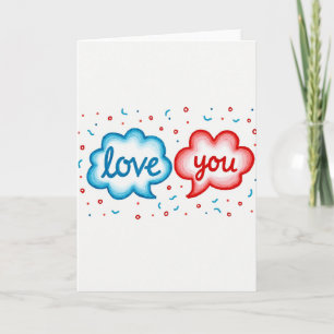 Romantische I Love You Confetti Kaart