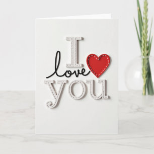 Romantische I Love You Hart Kaart