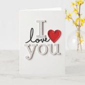 Romantische I Love You Hart Kaart (Gele Bloem)