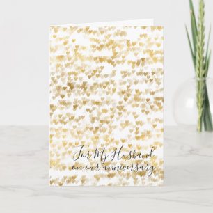 Romantische I Love You Jubileum Gouden Harten Kaart