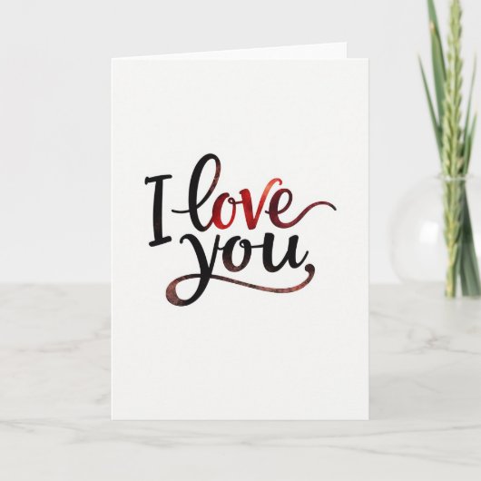 Romantische I Love You Kaart (Voorkant)