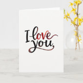Romantische I Love You Kaart (Gele Bloem)