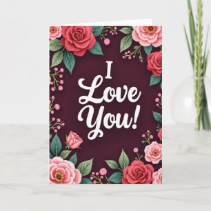 Romantische I Love You Rozenkaart Kaart