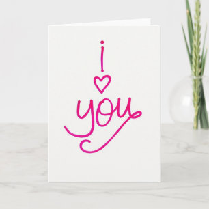 Romantische I Love You Textuurkaart Kaart