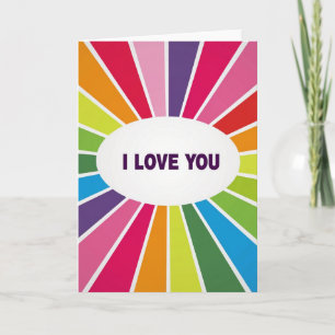 Romantische I Love You Trapeziumkaart Kaart