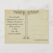 Romantische Ierse bruiloft Bewaar de datumkaarten Aankondigingskaart (Achterkant)