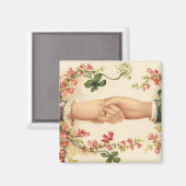 Romantische Ierse bruiloft magneet gunsten (Voorkant / Achterkant)