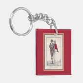 Romantische  ijsschaatscène Elegant Couple Sleutelhanger (Voorkant Links)