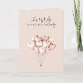 Romantische Ik Hou Van Jou Jubileum Roze Harten Kaart