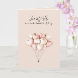 Romantische Ik Hou Van Jou Jubileum Roze Harten Kaart
