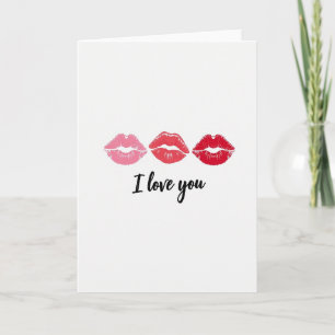 Romantische Ik Hou Van Jou Lippenkaart Kaart