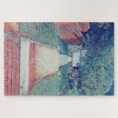 Romantische  Illustratie Vakantie Wandeling Puzzel (Horizontaal)