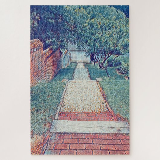 Romantische  Illustratie Vakantie Wandeling Puzzel Legpuzzel (Verticaal)