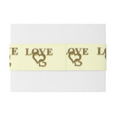 Romantische in elkaar grijpende harten en rode roo uitnodigingen wikkel (Achterkant Voorbeeld)