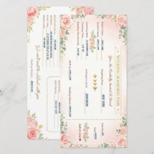 Romantische instapkaart trouwuitnodiging aanpasbaa save the date