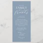 Romantische instelling voor een binnenplaats Dank  Programmakaart (Voorkant)