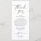 Romantische instelling voor een binnenplaats Dank Programmakaart (Voorkant)