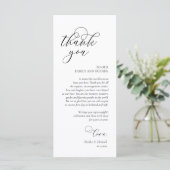 Romantische instelling voor een binnenplaats Dank  Programmakaart (Staand voorkant)