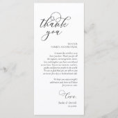 Romantische instelling voor een binnenplaats Dank  Programmakaart (Voorkant)