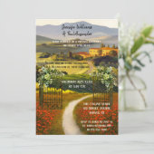 Romantische Italiaanse huwelijksreceptie aangepast Kaart (Staand voorkant)