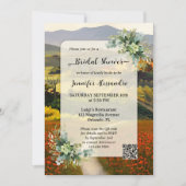 Romantische Italiaanse QR Code Bridal Shower Uitno Kaart (Voorkant)