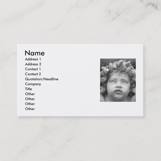 Romantische Italiaanse Renaissance Angel Visitekaa Visitekaartje (Voorkant)