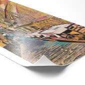 Romantische Italiaanse straat 3 Foto Afdruk (Hoek)