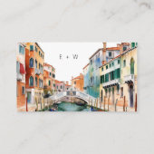 Romantische italiaanse Tegels Bestemming Bruiloft  Informatiekaartje (Achterkant)