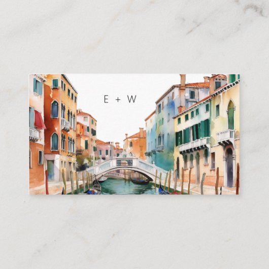 Romantische italiaanse Tegels Bestemming Bruiloft  Informatiekaartje (Achterkant)