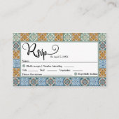 Romantische italiaanse Tegels Bestemming Bruiloft  Informatiekaartje (Voorkant)