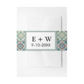 Romantische Italiaanse Tegels Bestemming Trouwdatu Uitnodigingen Wikkel (Voorkant Voorbeeld)