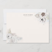 Romantische ivoor floral Stationery Note Kaart Notitiekaartje (Voorkant)