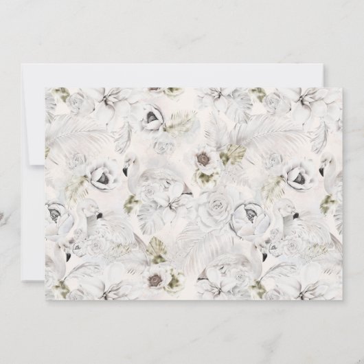 Romantische ivoor floral Stationery Note Kaart Notitiekaartje (Achterkant)