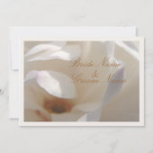 Romantische Ivoor Magnolia bruiloft Kaart (Voorkant)