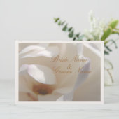 Romantische Ivoor Magnolia bruiloft Kaart (Staand voorkant)
