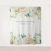 Romantische Ivoren Bloemen Achtergrond | Photo Boo Wandkleed (Voorkant)