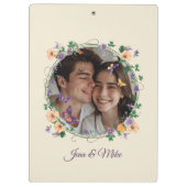 Romantische Ivy en Vlinders Klembord (Achterkant)