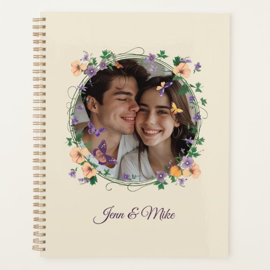 Romantische Ivy en Vlinders Planner (Voorkant)