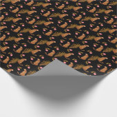 Romantische jachtluipaarden: waterverf naadloos pa cadeaupapier (Hoek)