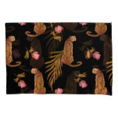 Romantische jachtluipaarden: waterverf naadloos pa kussensloop (Voorkant)