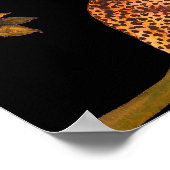 Romantische jachtluipaarden: waterverf naadloos pa poster (Hoek)