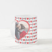 Romantische Jack & King Heart Foto Matglas Koffiemok (Voorkant links)