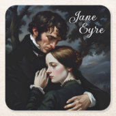 Romantische Jane Eyre en Edward Rochester Kartonnen Onderzetters (Voorkant)