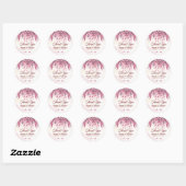 Romantische Japan Roze Kersenbloesem Cirkelsticker Ronde Sticker (Vel)