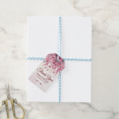 Romantische Japanse Roze Kersenbloesem Cadeaulabel (Met Touw)
