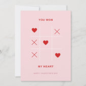 Romantische Jij Wint Mijn Hart Valentijnsdag Kaart (Voorkant)