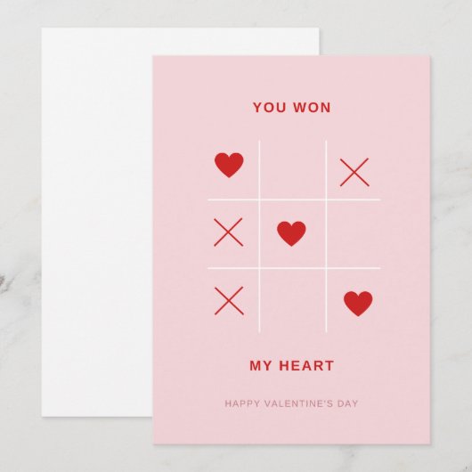 Romantische Jij Wint Mijn Hart Valentijnsdag Kaart (Voorkant / Achterkant)