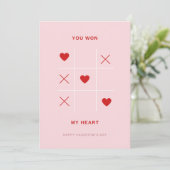 Romantische Jij Won Mijn Hart Valentijnsdag Kaart (Staand voorkant)