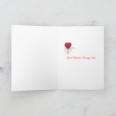  Romantische Jonge Dame Valentijn Feestdagen Kaart (Binnen)