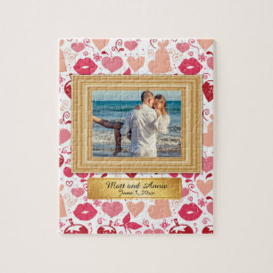 Romantische Jongen Meisje Koppel Foto Puzzel